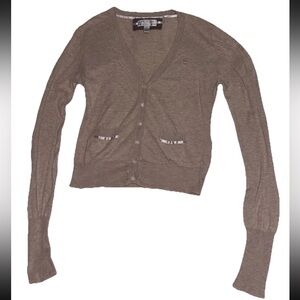 Abercrombie & Fitch Y2K VTG V Neck Long Sleeve Button Front Bella Swan Cardigan